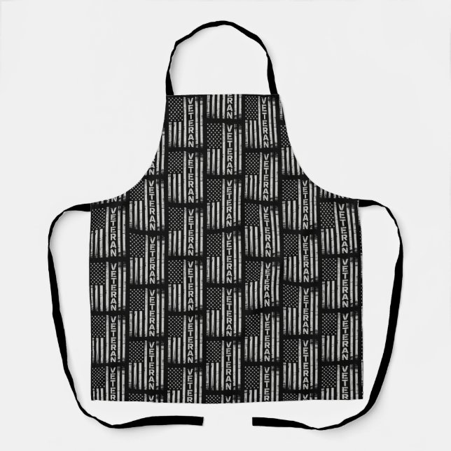 Veteran Patriotic U.S Army American Flag America Apron (Front)