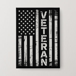Veteran Patriotic U.S Army American Flag America Button