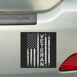 Veteran Patriotic U.S Army American Flag America Car Magnet