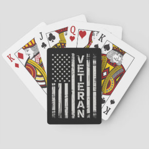 Veteran Patriotic U.S Army American Flag America Poker Cards