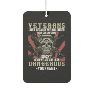 Veteran Patriotic USA Funny Humor Air Freshener