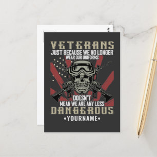 Veteran Patriotic USA Funny Humor Postcard