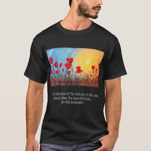 Veteran Poppy Remembrance Custom T_Shirt