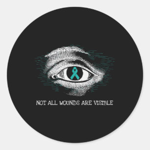 Veteran Ptsd Awareness Suicide Prevention Military Classic Round Sticker