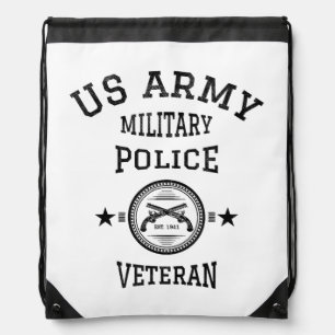 Veteran Retired Police Officer Drawstring Bag