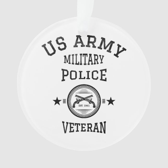 Veteran Retired Police Officer Ornament (Front)