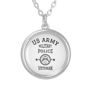 Veteran Retired Police Officer Silver Plated Necklace