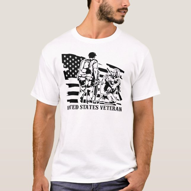 veteran / retired / soldier / us veteran / us flag T-Shirt (Front)