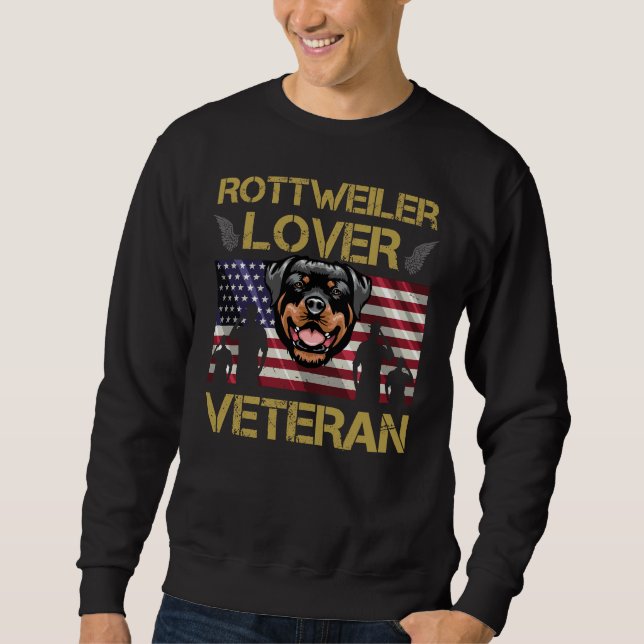 Veteran Rottweiler Lover Sweatshirt (Front)