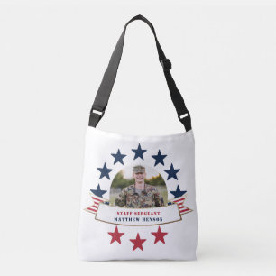 Veteran Service Photo Red White Blue  Crossbody Ba Bag