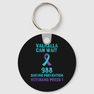 Veteran Suicide Awareness - 988 - Suicide Preventi Keychain