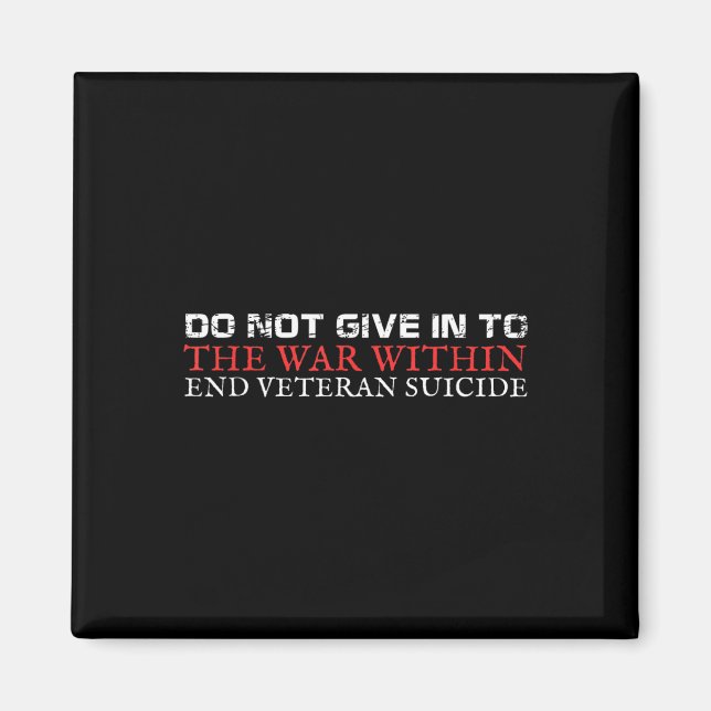 Veteran Suicide Awareness  Magnet (Front)