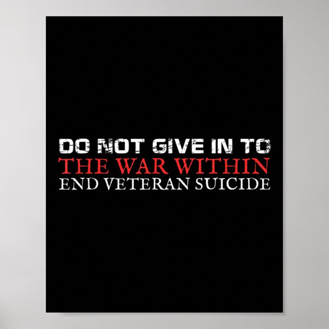 Veteran Suicide Awareness  Poster (Front)