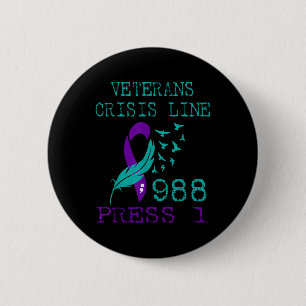 Veteran Suicide Awareness Prevention Hotline 988 Button