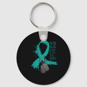 Veteran Suicide Awareness Ribbon 22 A Day Is 22 To Keychain