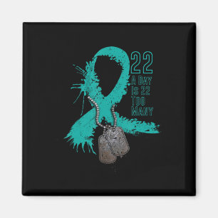 Veteran Suicide Awareness Ribbon 22 A Day Is 22 To Magnet