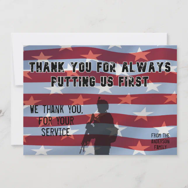 Veteran Thank you Card Zazzle