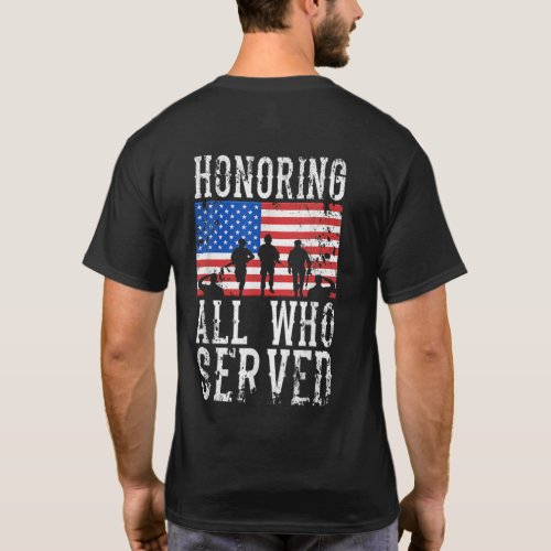 Veteran Thank You Military Patriot USA Flag T_Shirt