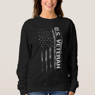 Veteran U S  Veteran   American Flag Sayings Sweatshirt