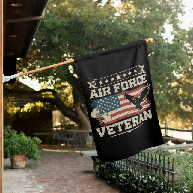 Veteran US Air Force American America Flag  (In SItu)