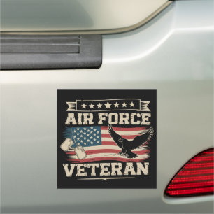 Veteran US Air Force American America Flag  Car Magnet