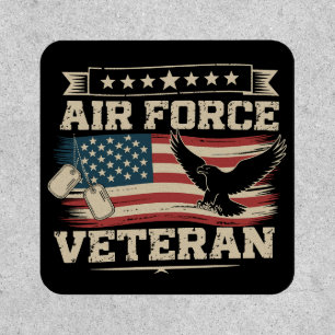 Veteran US Air Force American America Flag  Patch