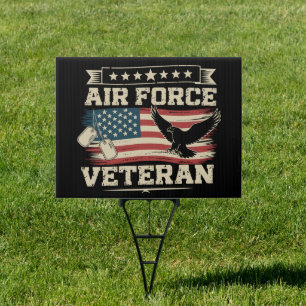 Veteran US Air Force American America Flag  Sign