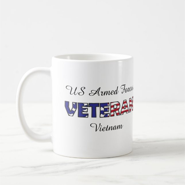 Veteran US Armed Forces Vietnam Military Vet Coffee Mug (Left)