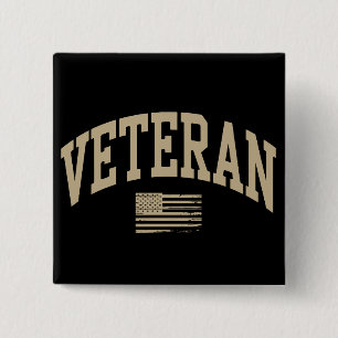 Veteran Veterans Day USA United States American Button