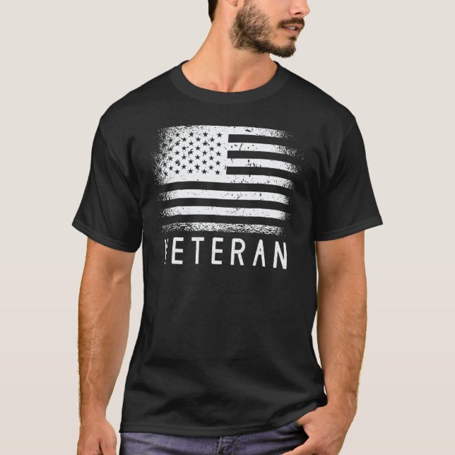 Veteran Veterans Patriot Military Independence Day T-Shirt (Front)