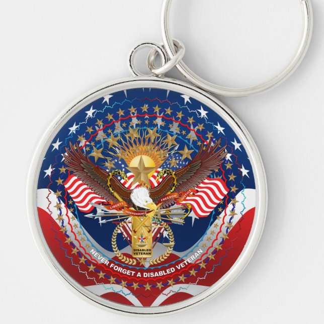 Veteran  View About Design Keychain (Front)
