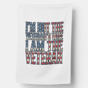 Veteran Wife Quote Patriotic Vintage Vector Design House Flag