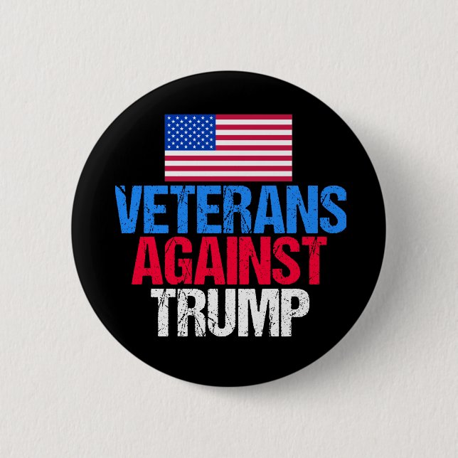 Veterans Against Donald Trump Button (Front)