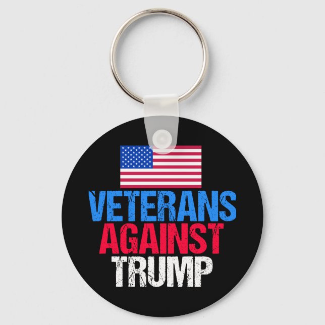 Veterans Against Donald Trump Keychain (Front)