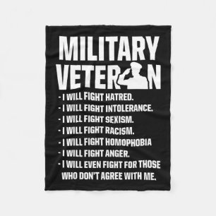 Veterans Against Trump 2020 Fight Usa Election Fleece Blanket