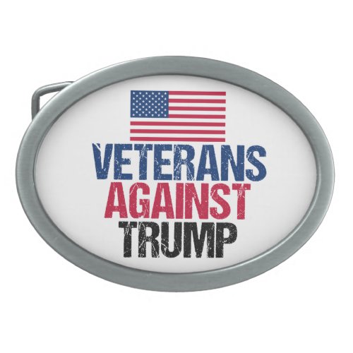 Veterans Against Trump American Flag Belt Buckle