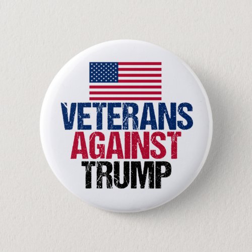 Veterans Against Trump American Flag Button