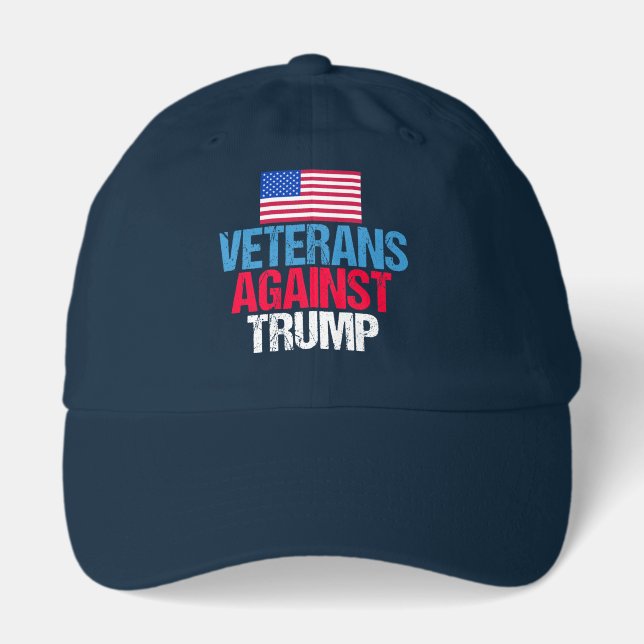 Veterans Against Trump American Flag Hat (Front)