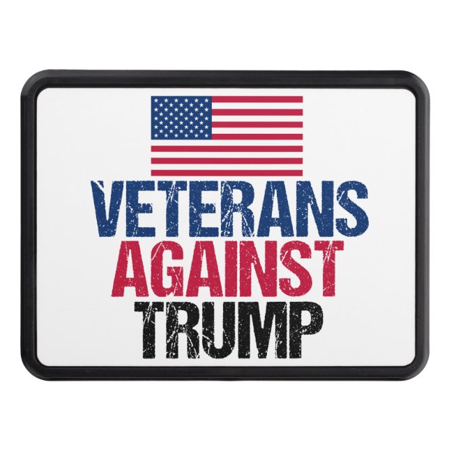 Veterans Against Trump American Flag Hitch Cover (Front)