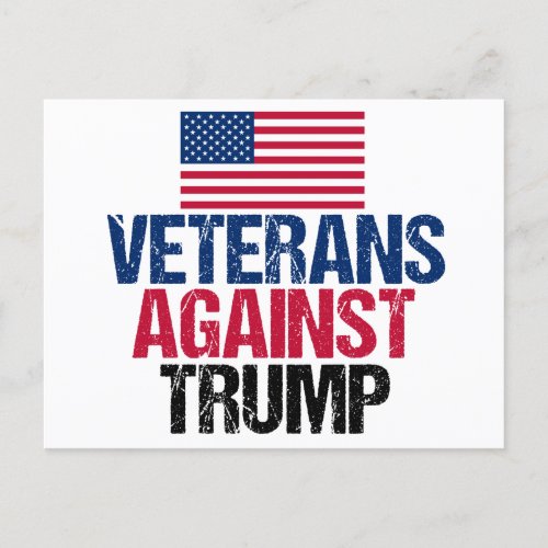 Veterans Against Trump American Flag Postcard