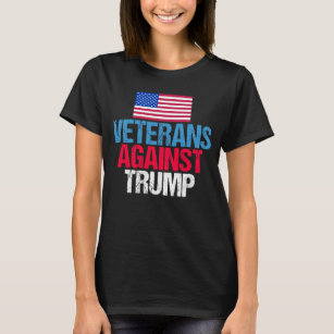 Veterans Against Trump American Flag Women's T-Shirt