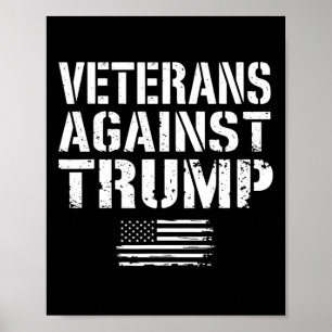 Veterans Against Trump Anti Racism Usa Military Ve Poster