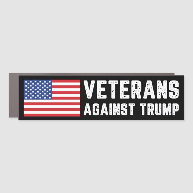 Veterans Against Trump Anti-Trump Bumper Car Magnet (Front)