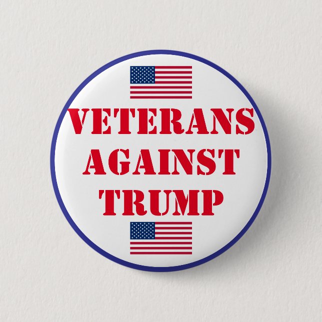 Veterans Against Trump Button (Front)