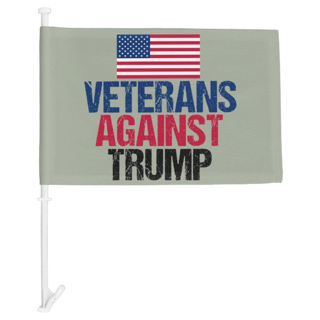 Veterans Against Trump Car Flag (Front)