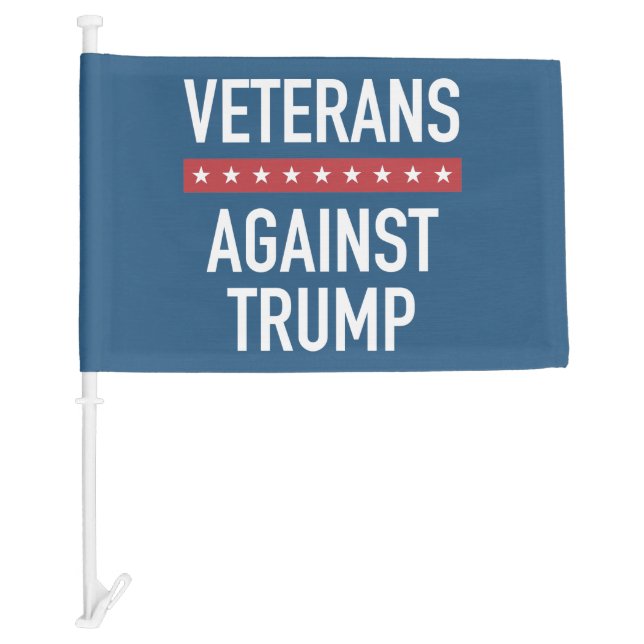 Veterans Against Trump Car Flag (Front)