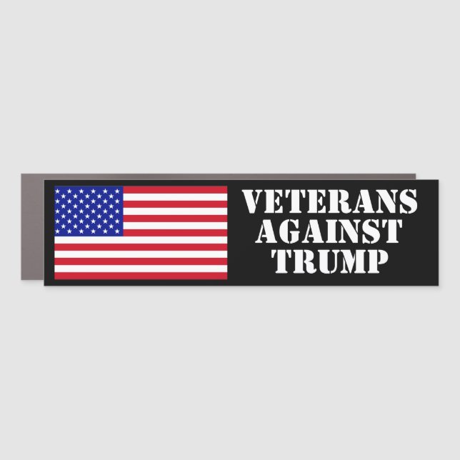 Veterans Against Trump Car Magnet (Front)
