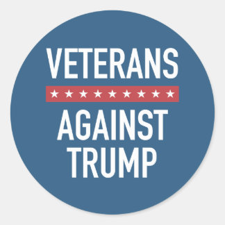Veterans Against Trump Classic Round Sticker