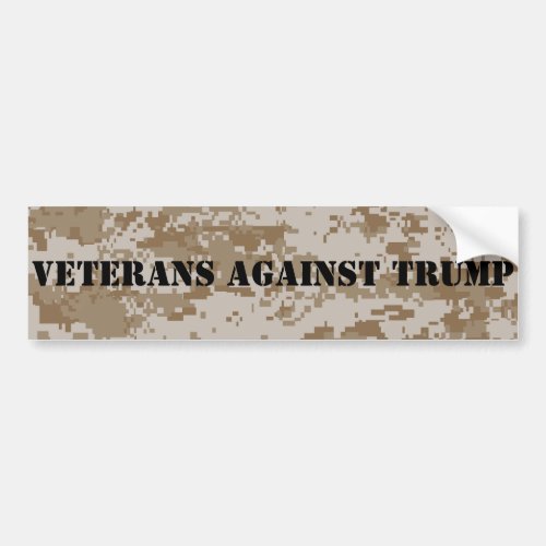 Veterans Against Trump Digi Camo Bumper Sticker