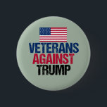 Veterans Against Trump Pinback Button<br><div class="desc">I fought for this country and now I will fight against the republican nominee,  Donald Trump with the Anti Trump movement in America. Soldiers who fought for the United States unite against the man who will destroy the very freedom we have worked for with this bold design.</div>